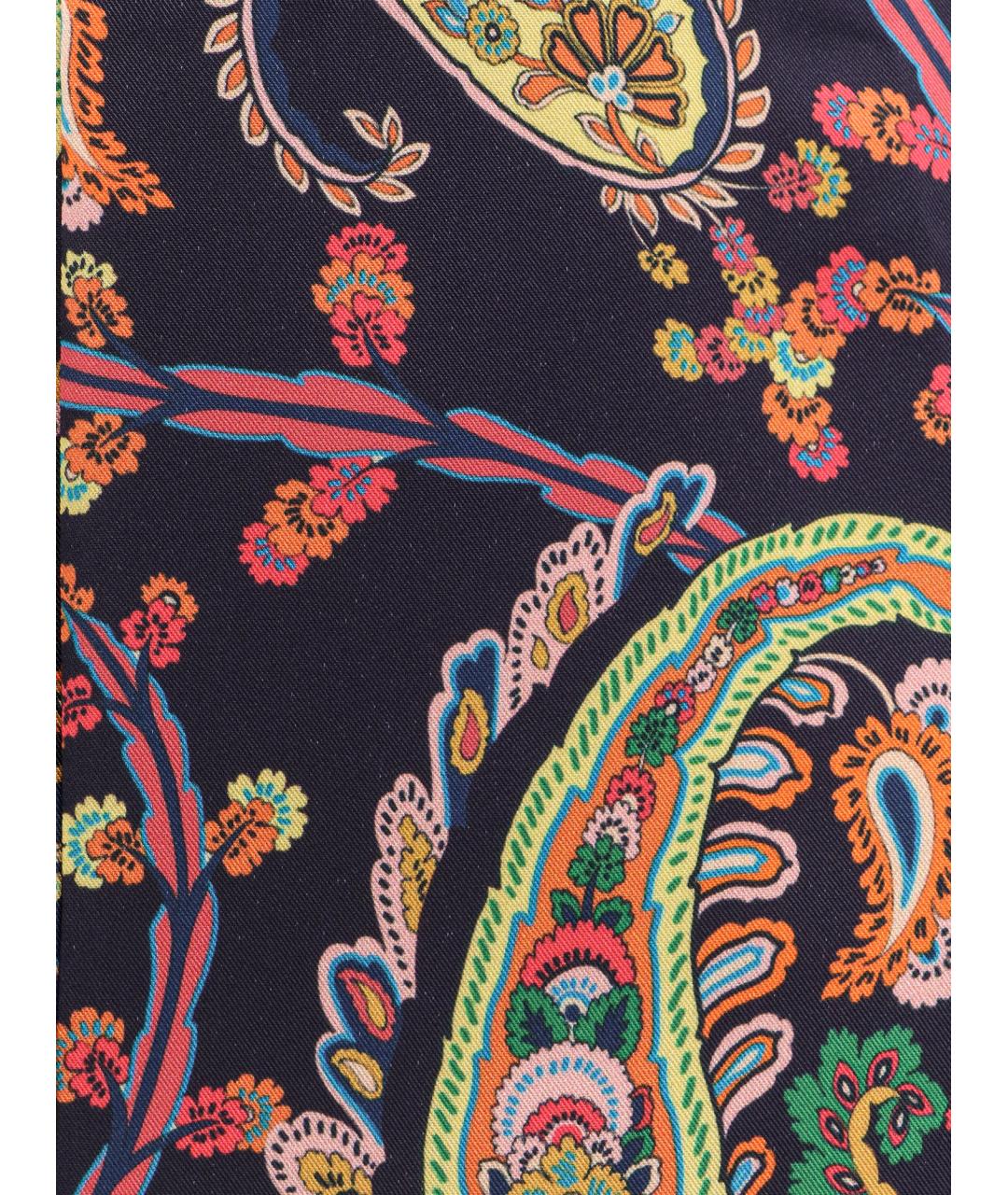 ETRO Мульти полиэстеровые прямые брюки, фото 3