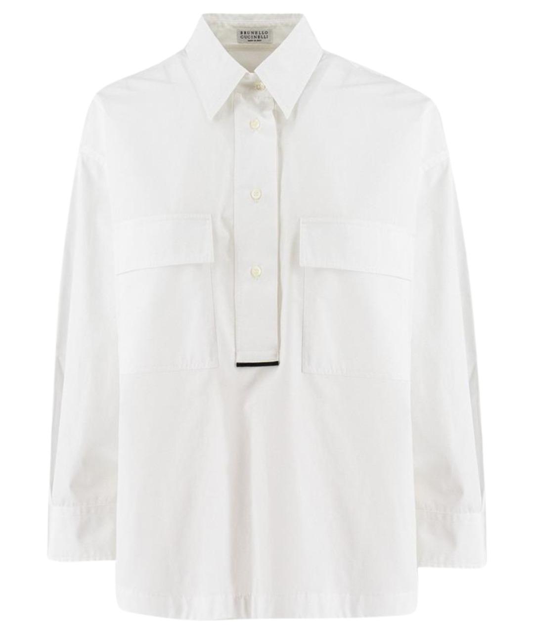 BRUNELLO CUCINELLI Белая хлопковая рубашка, фото 1