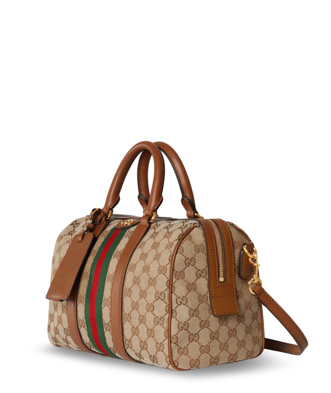 GUCCI Бежевая тканевая дорожная/спортивная сумка, фото 3