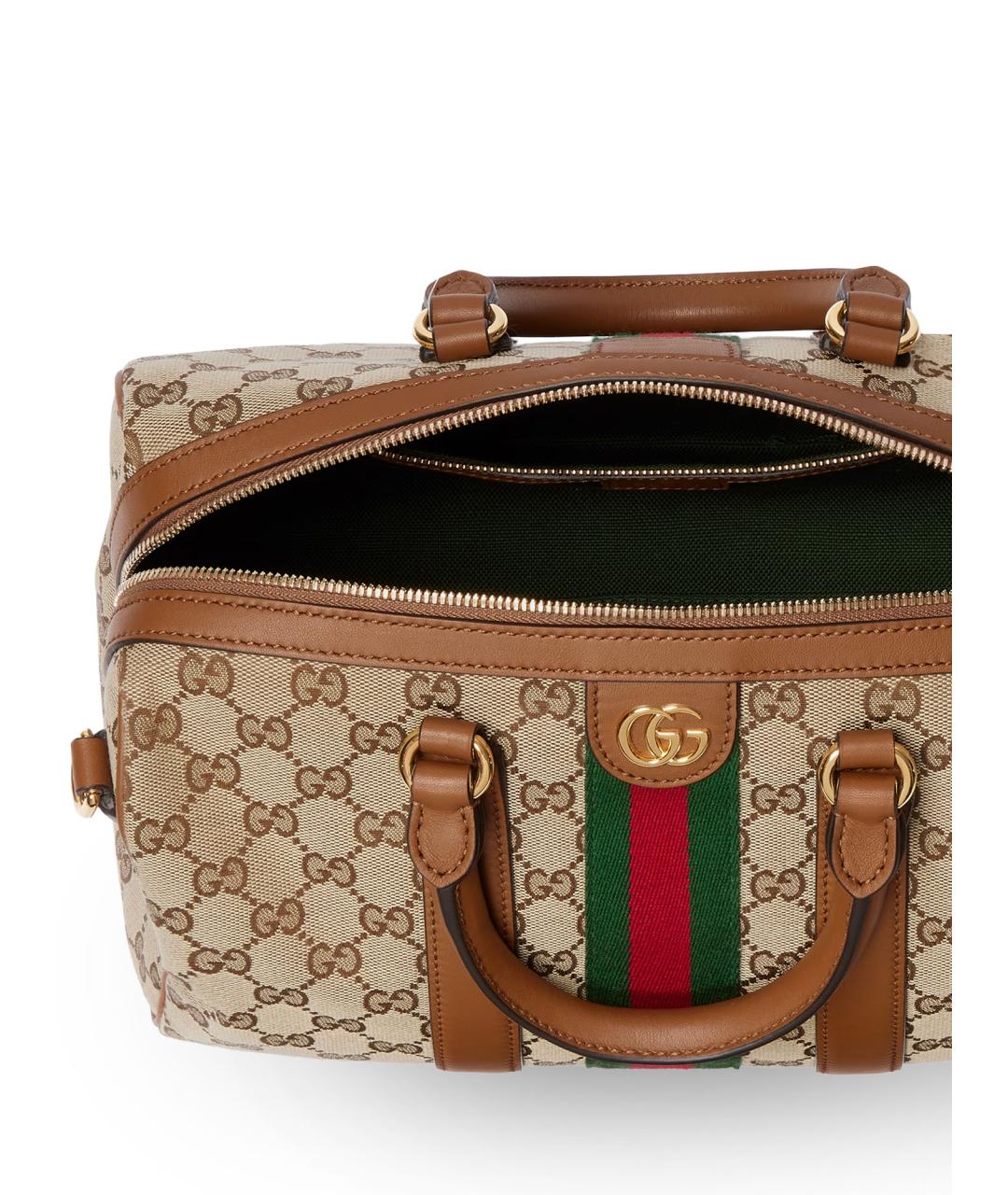 GUCCI Бежевая тканевая дорожная/спортивная сумка, фото 4