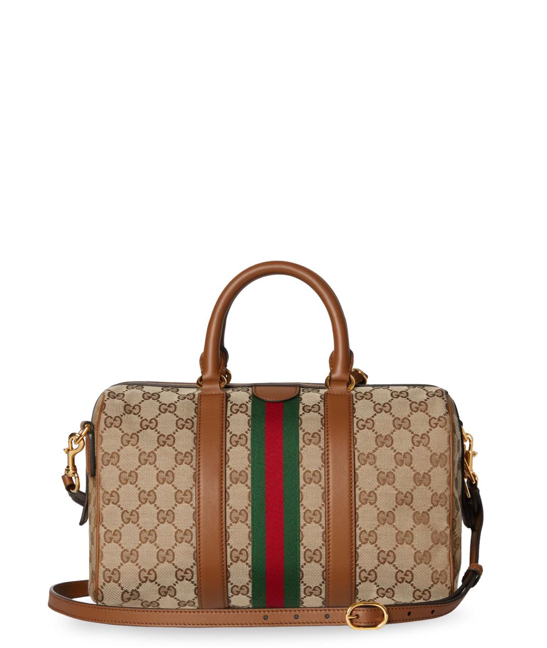 GUCCI Бежевая тканевая дорожная/спортивная сумка, фото 2