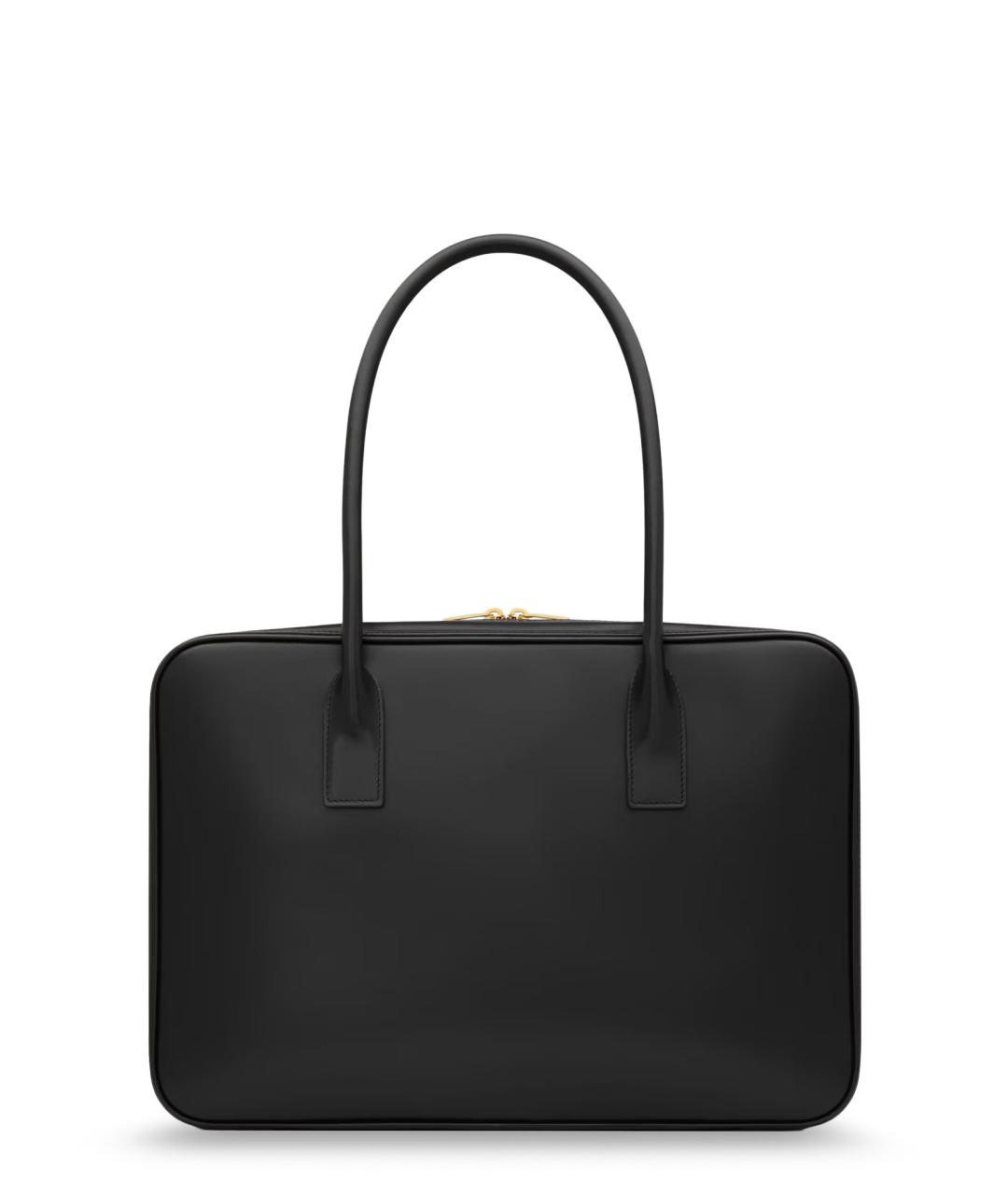 SAINT LAURENT Черная кожаная сумка тоут, фото 2