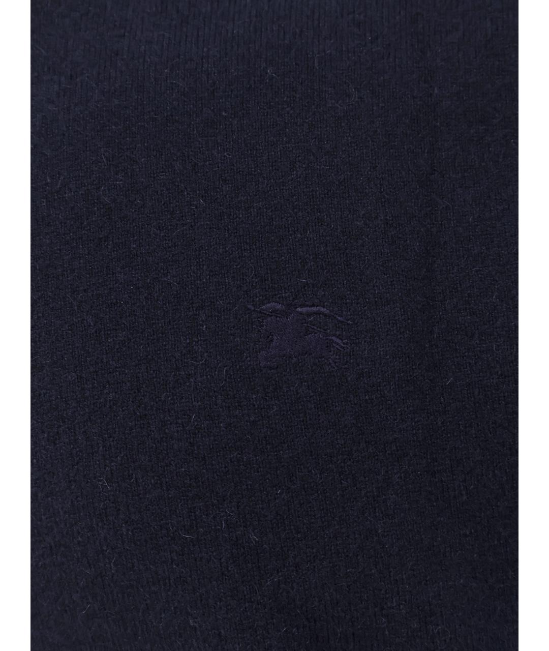 BURBERRY Синий кашемировый джемпер / свитер, фото 3