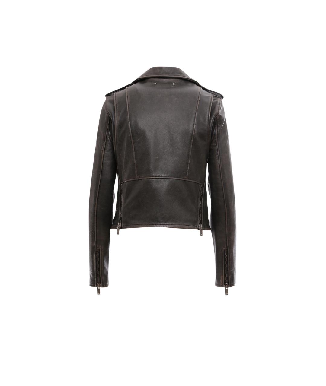 GOLDEN GOOSE DELUXE BRAND Черная кожаная куртка, фото 4