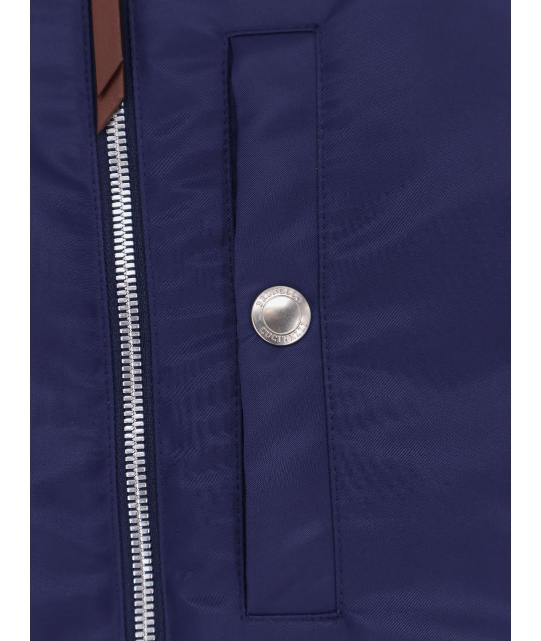 BRUNELLO CUCINELLI Синий полиамидовый жилет, фото 3