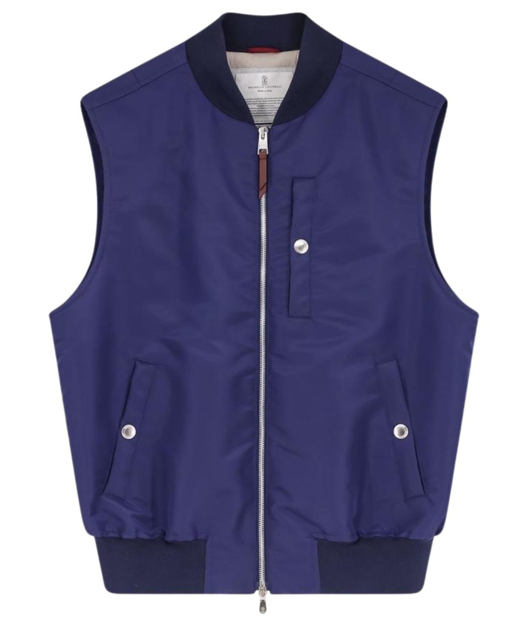 BRUNELLO CUCINELLI Синий полиамидовый жилет, фото 1