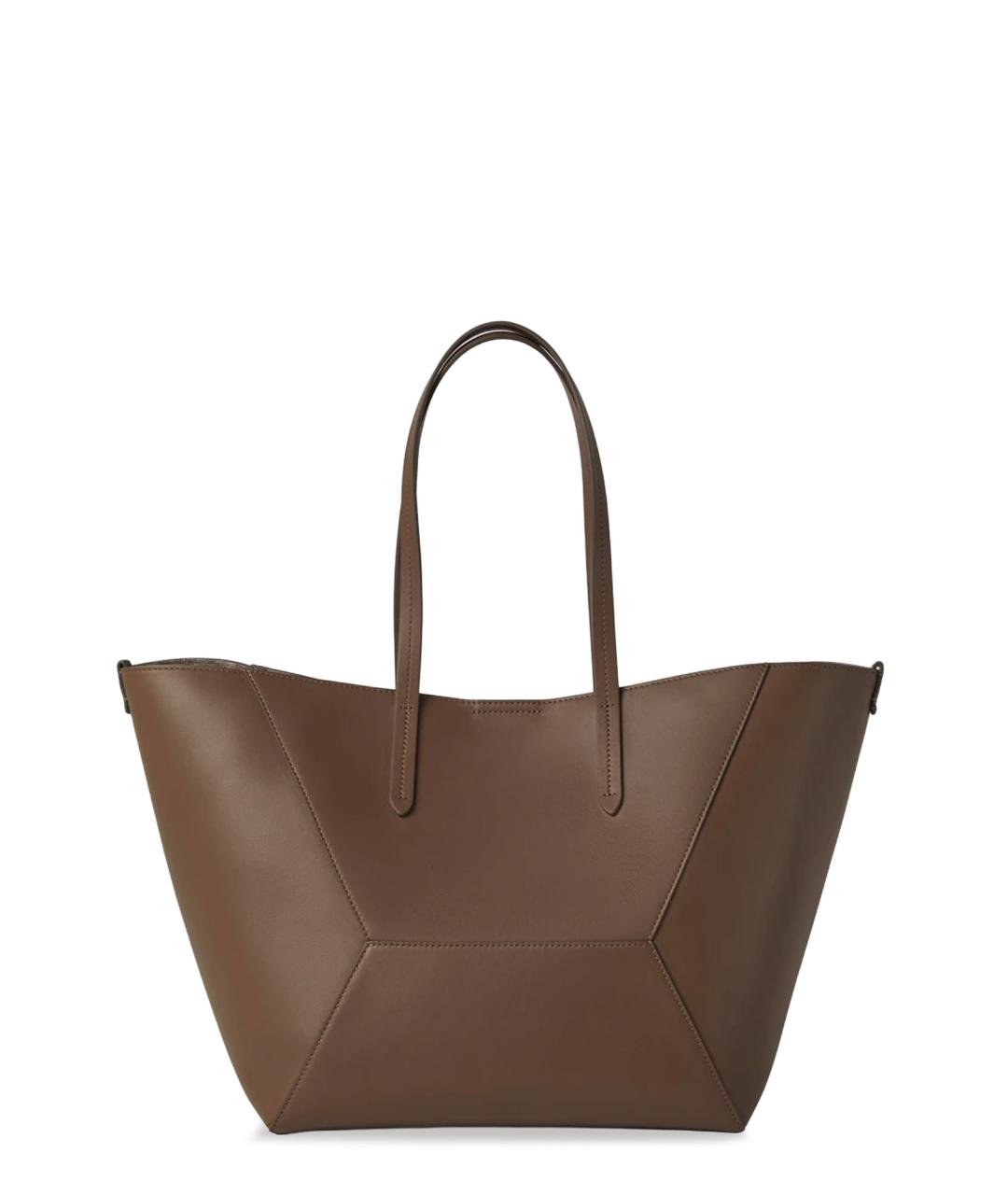 BRUNELLO CUCINELLI Коричневая кожаная сумка тоут, фото 2