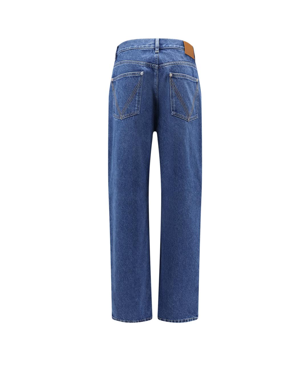 BOTTEGA VENETA Синие хлопковые прямые джинсы, фото 2