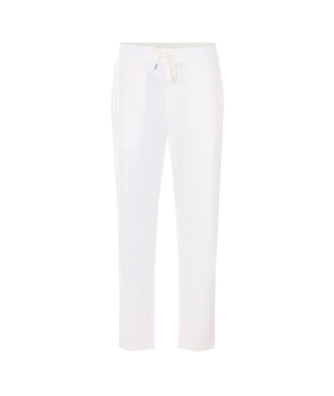 BRUNELLO CUCINELLI Белые хлопковые повседневные брюки, фото 1