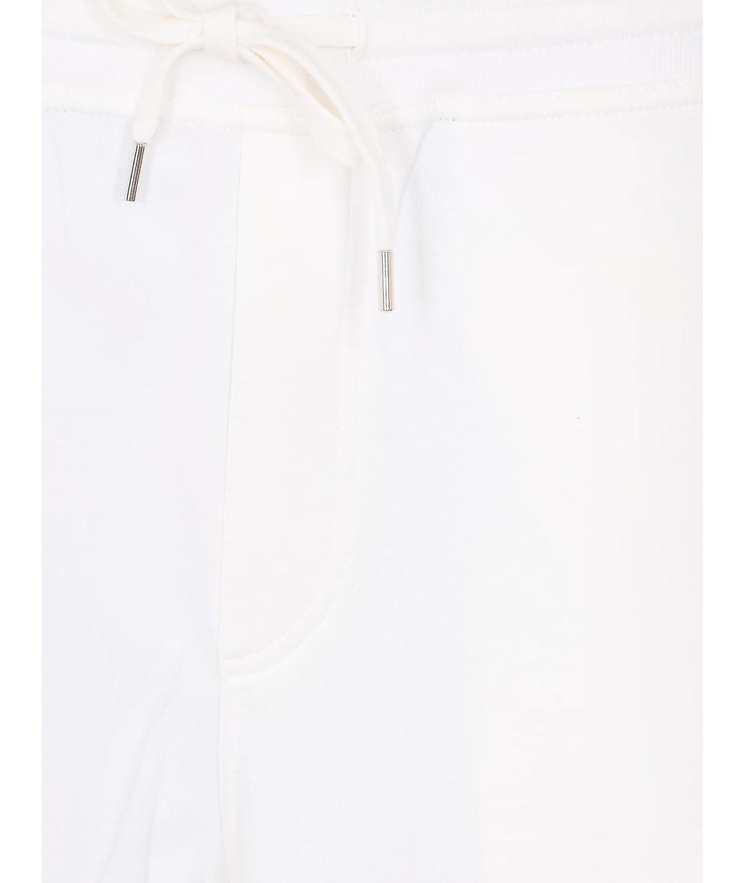 BRUNELLO CUCINELLI Белые хлопковые повседневные брюки, фото 3