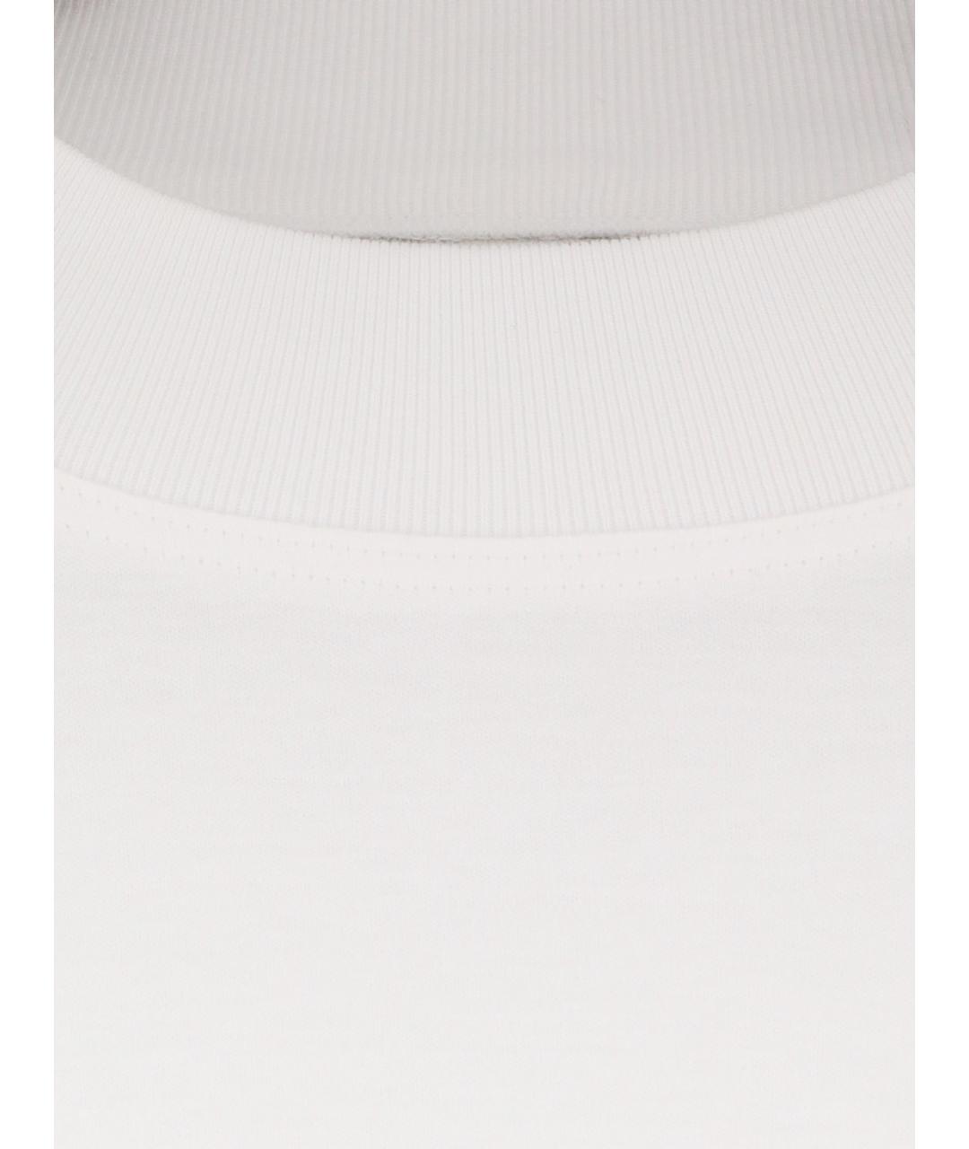 BRUNELLO CUCINELLI Белая хлопковая футболка, фото 3
