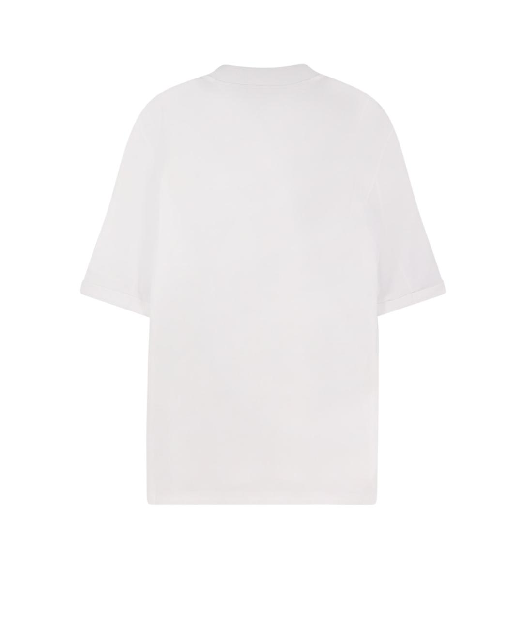 BRUNELLO CUCINELLI Белая хлопковая футболка, фото 2