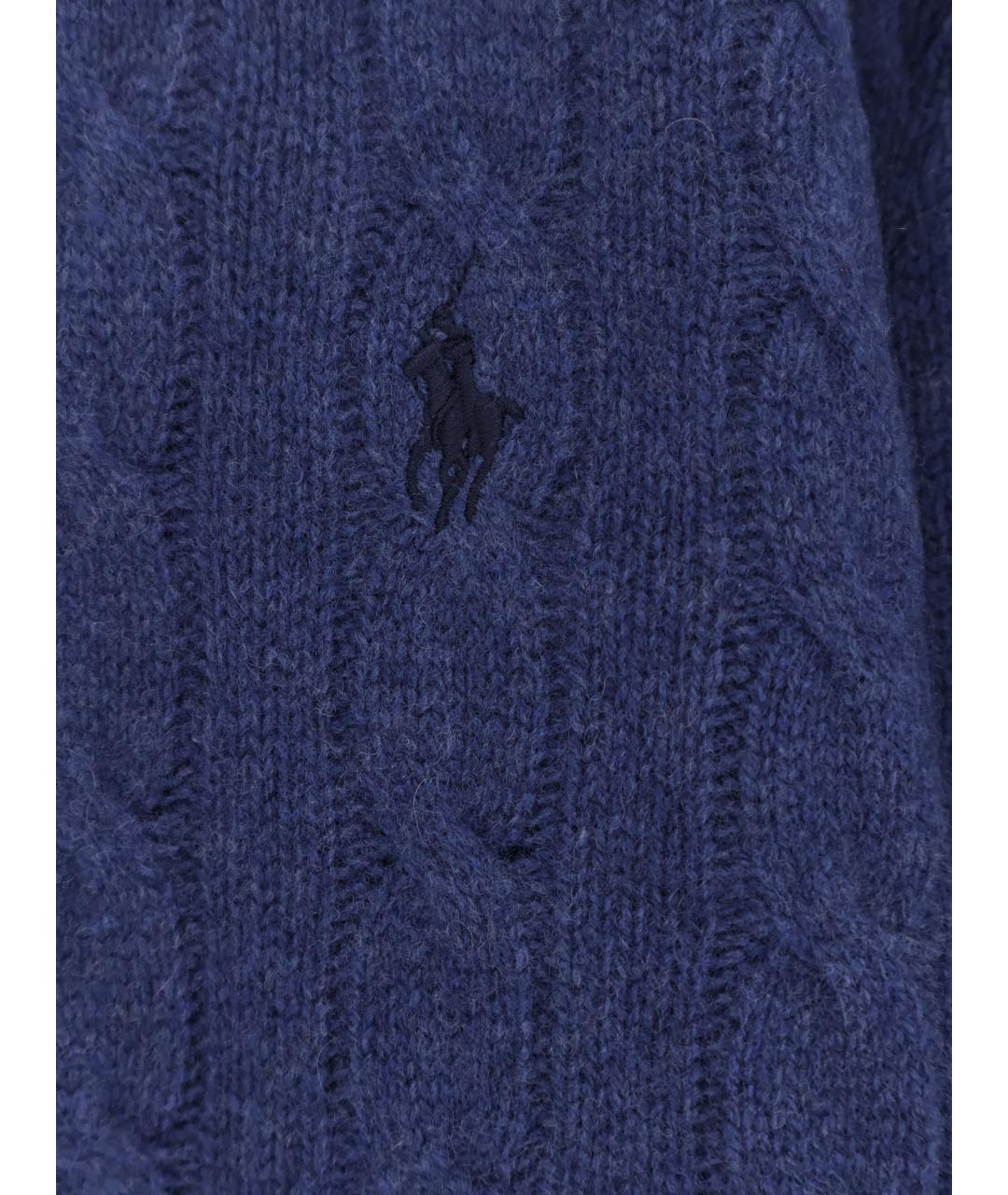 POLO RALPH LAUREN Синий шерстяной джемпер / свитер, фото 3