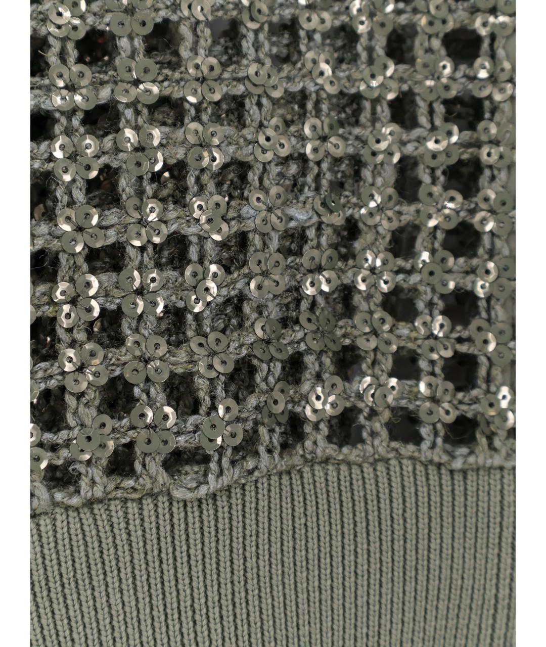 BRUNELLO CUCINELLI Зеленый льняной кардиган, фото 3