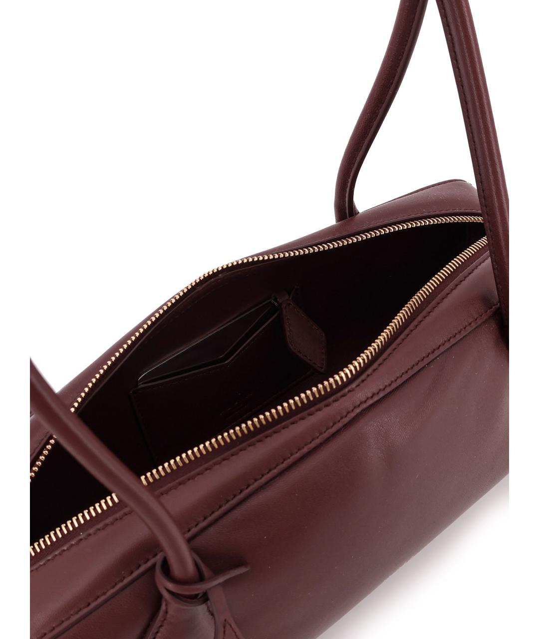 ALAIA Бордовая кожаная сумка через плечо, фото 4