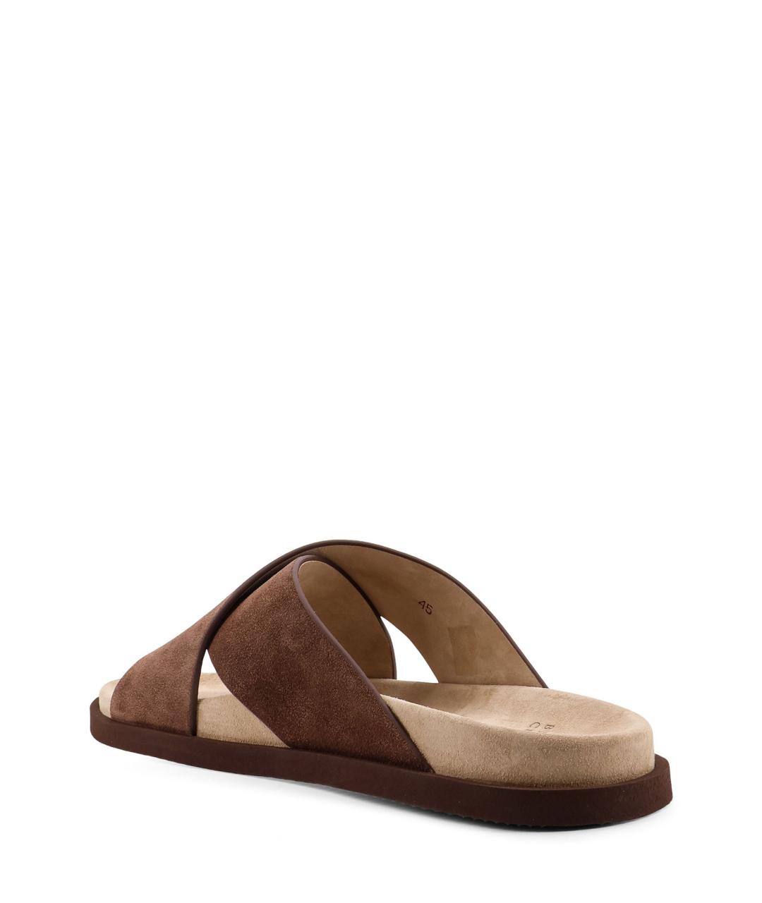 BRUNELLO CUCINELLI Коричневые замшевые сандалии, фото 3