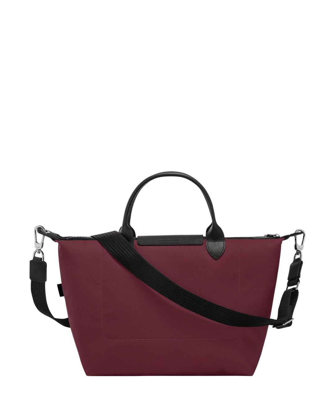 LONGCHAMP Бордовая тканевая сумка тоут, фото 2