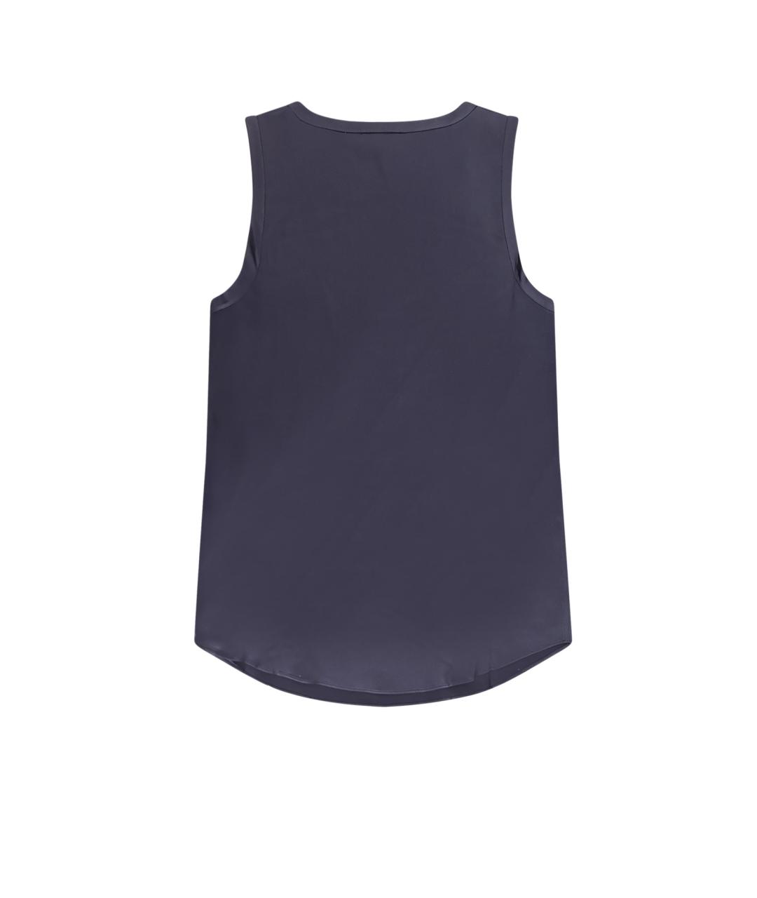 BRUNELLO CUCINELLI Синяя шелковая майка, фото 2