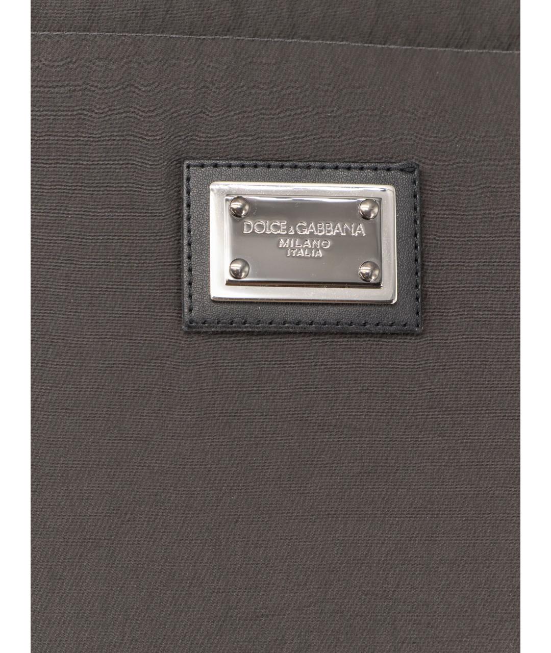 DOLCE&GABBANA Серый полиамидовый пуховик, фото 3