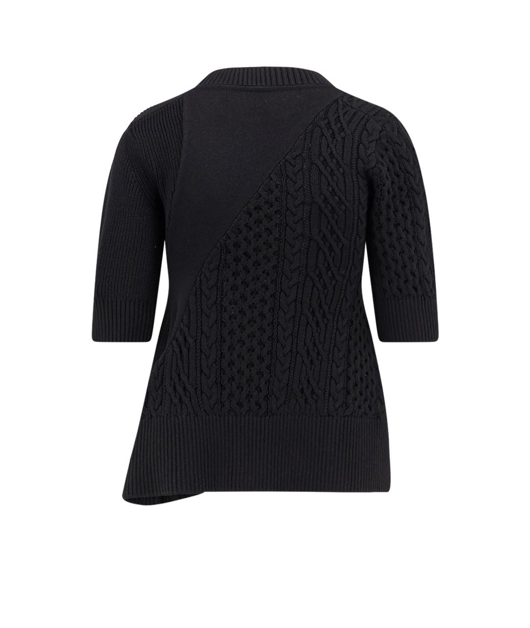 SACAI Черный хлопковый джемпер / свитер, фото 2