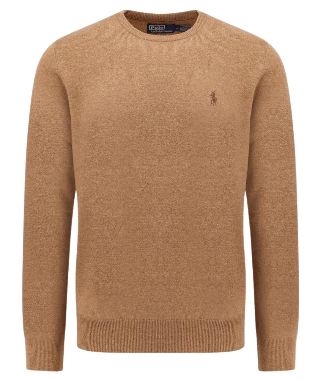POLO RALPH LAUREN Бежевый шерстяной джемпер / свитер, фото 1