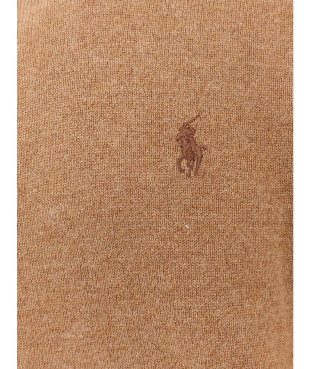 POLO RALPH LAUREN Бежевый шерстяной джемпер / свитер, фото 3