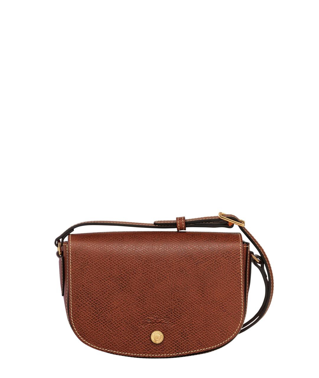 LONGCHAMP Коричневая кожаная сумка через плечо, фото 1