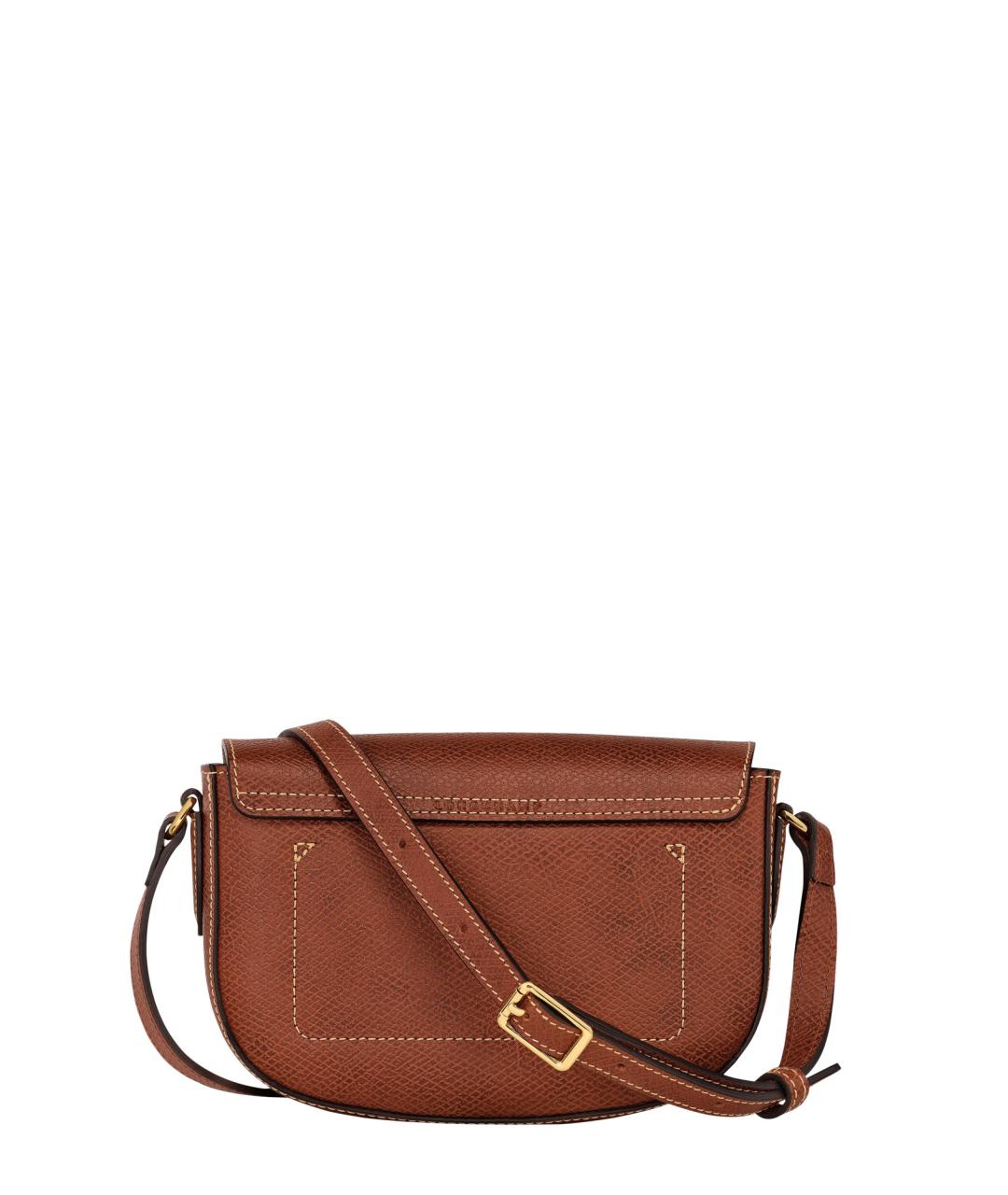 LONGCHAMP Коричневая кожаная сумка через плечо, фото 2