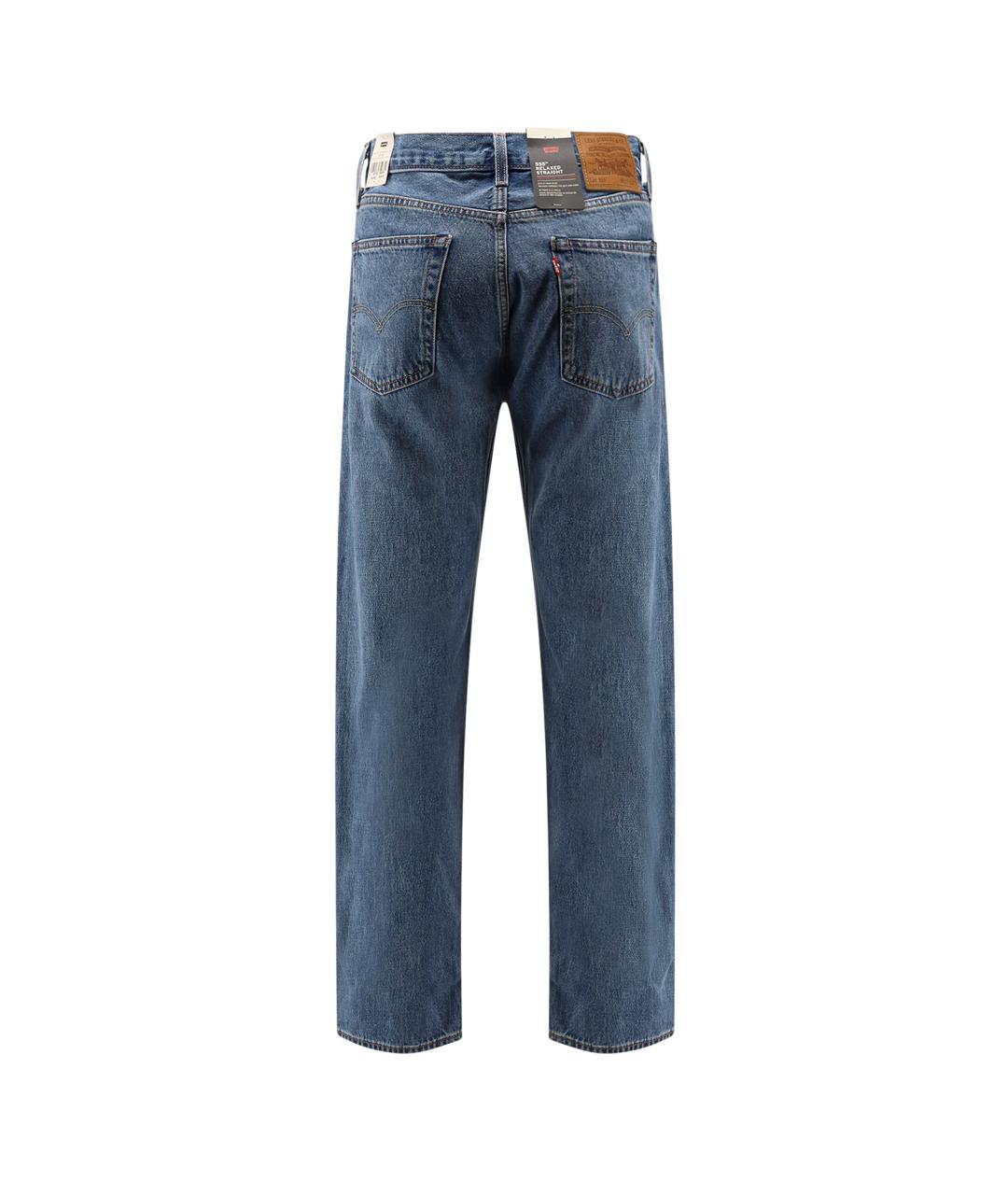 LEVI'S Синие хлопковые прямые джинсы, фото 2