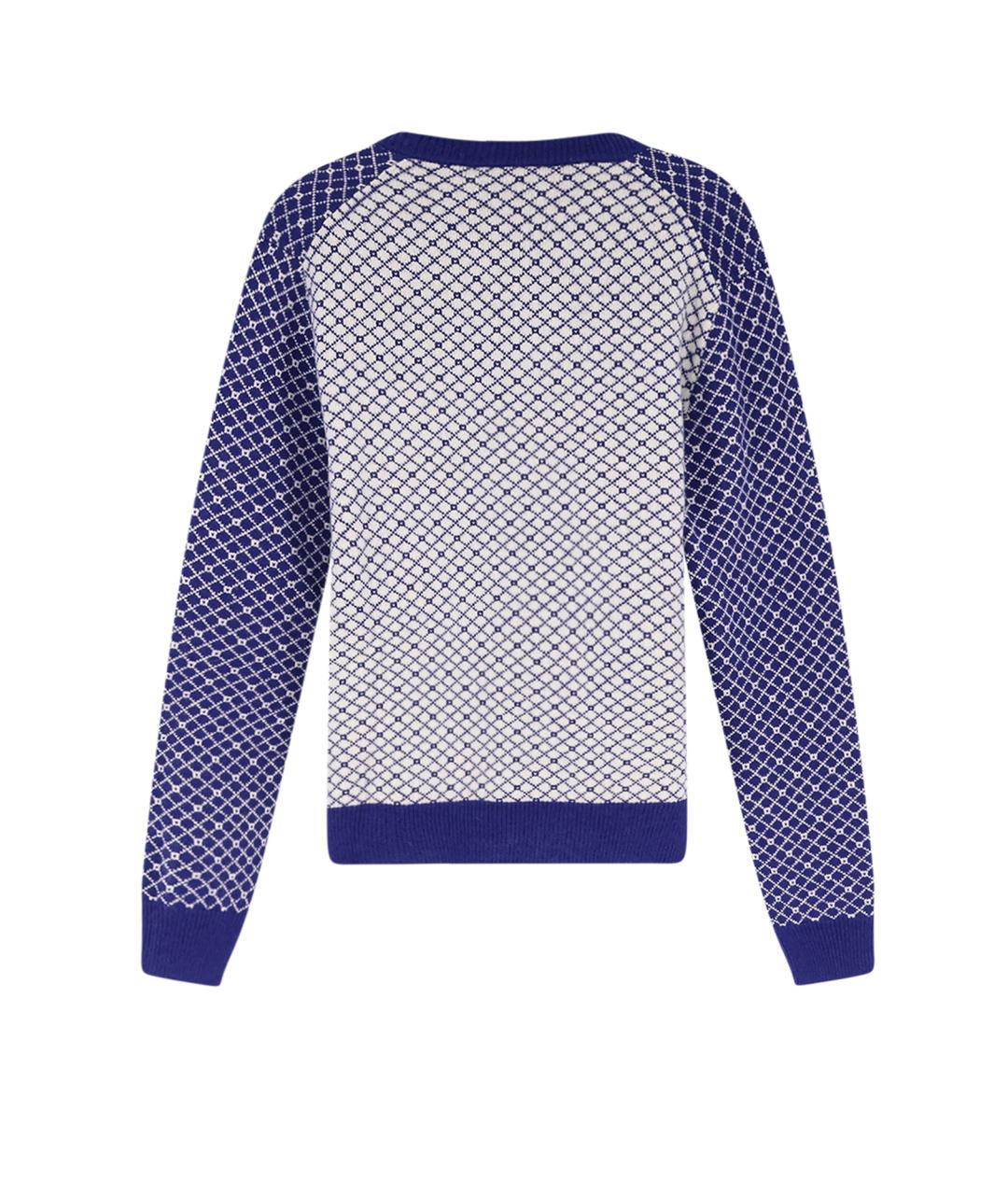 CHRISTIAN DIOR Синий шерстяной джемпер / свитер, фото 2