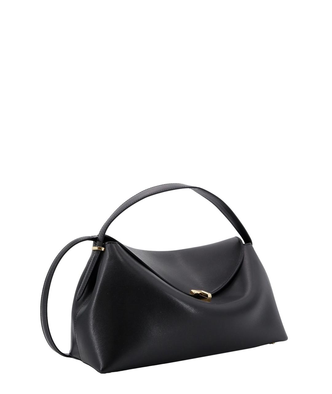 TOTEME Черная кожаная сумка через плечо, фото 3