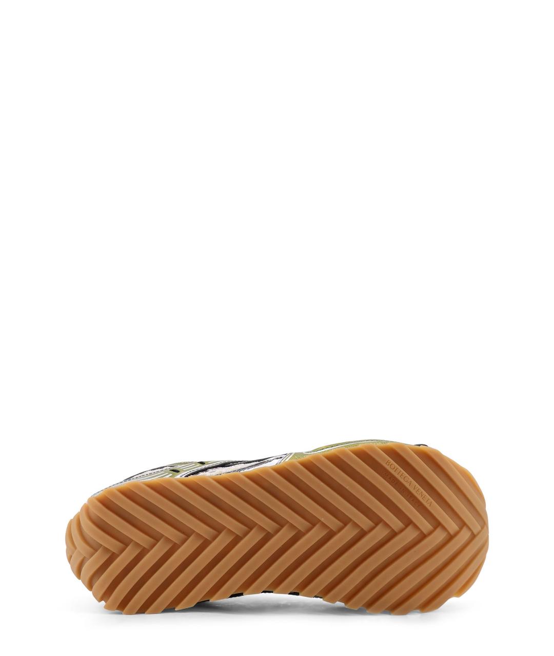 BOTTEGA VENETA Мульти текстильные низкие кроссовки / кеды, фото 4