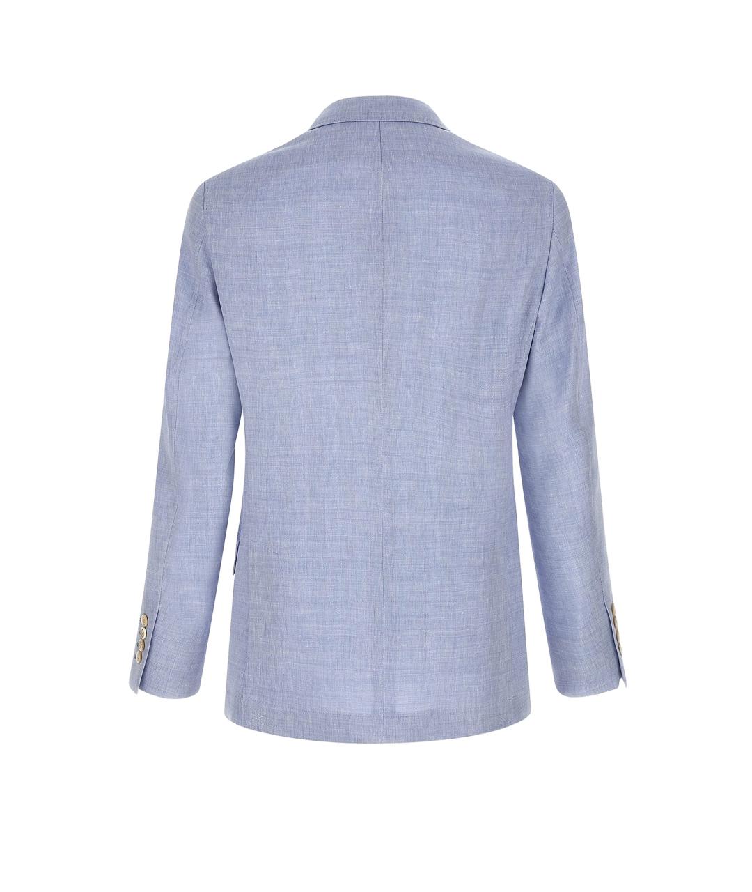 BRUNELLO CUCINELLI Голубой льняной пиджак, фото 2