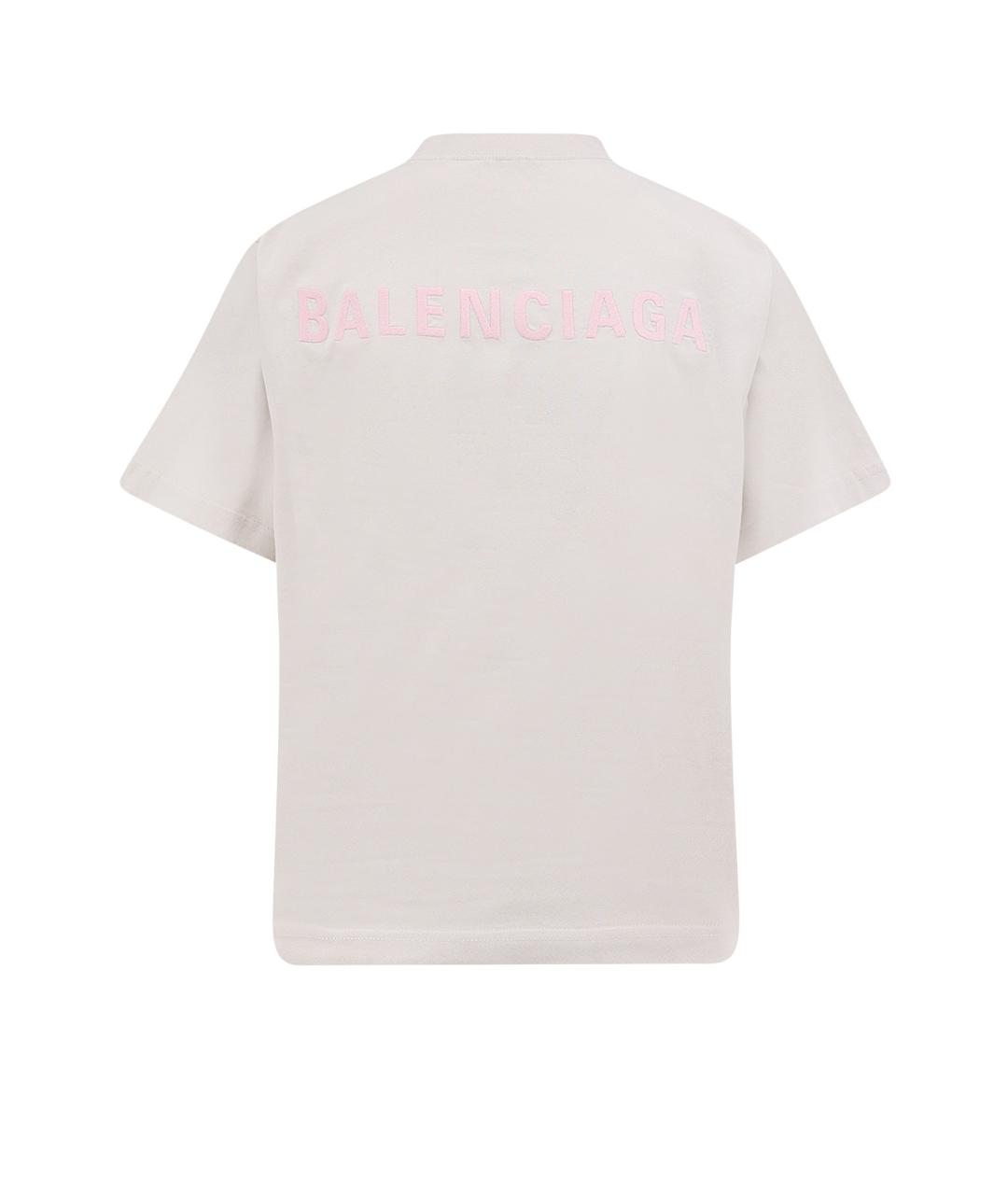 BALENCIAGA Белая хлопковая футболка, фото 2