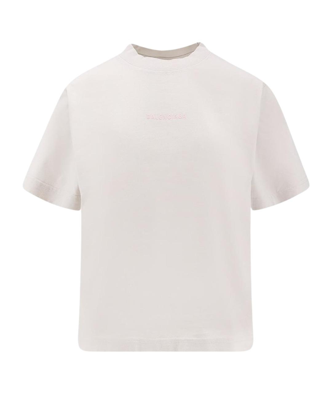 BALENCIAGA Белая хлопковая футболка, фото 1