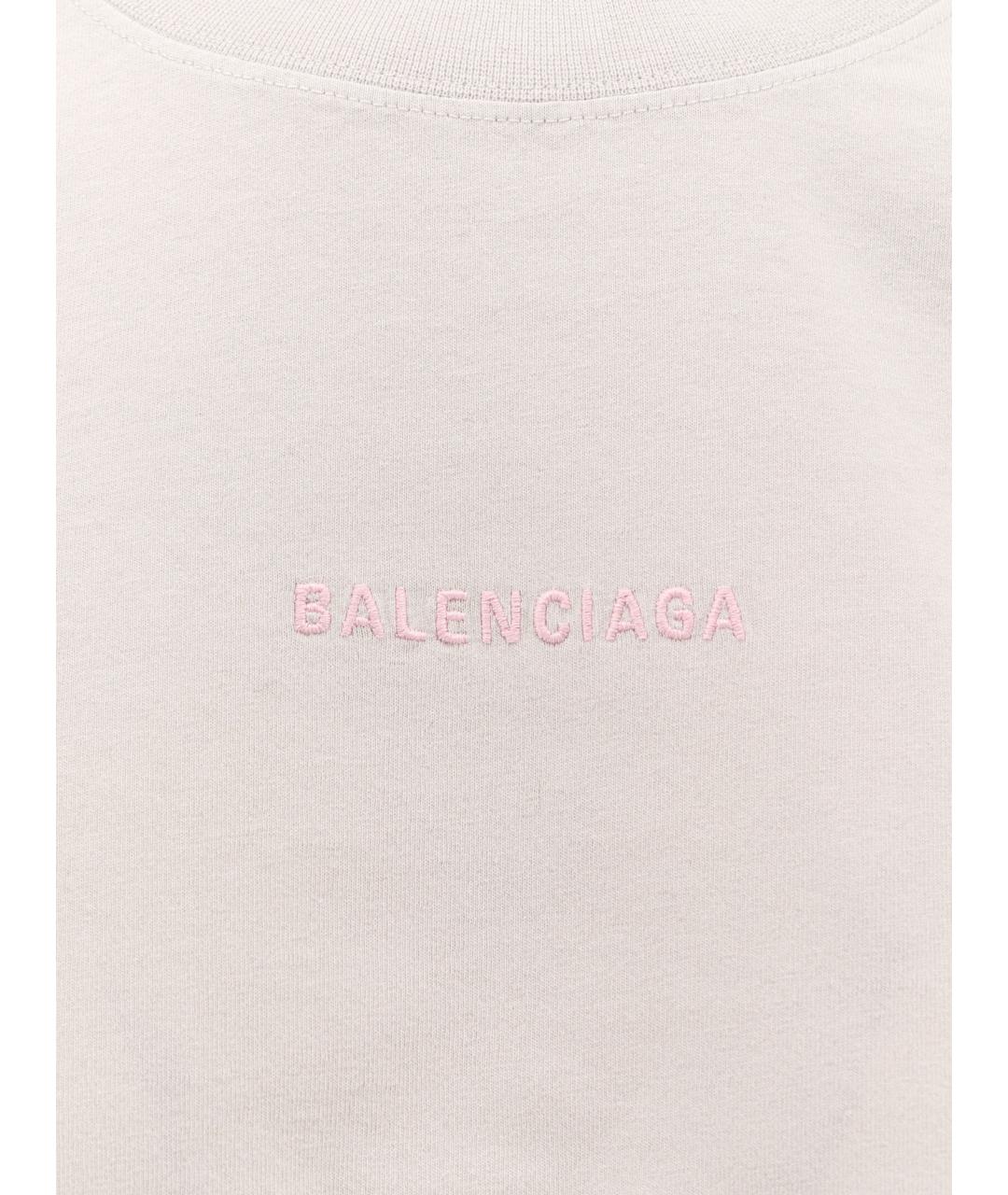 BALENCIAGA Белая хлопковая футболка, фото 3