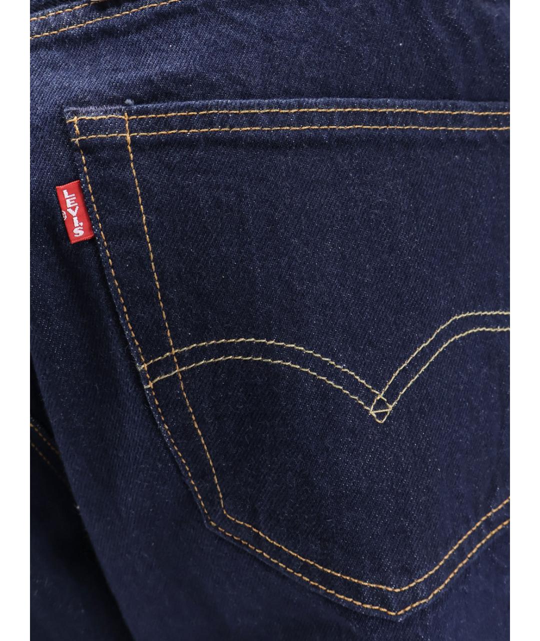 LEVI'S Синие хлопковые прямые джинсы, фото 3