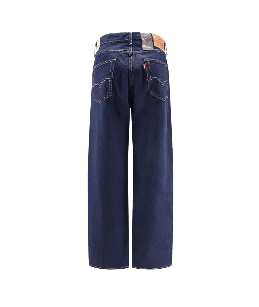 LEVI'S Синие хлопковые прямые джинсы, фото 2