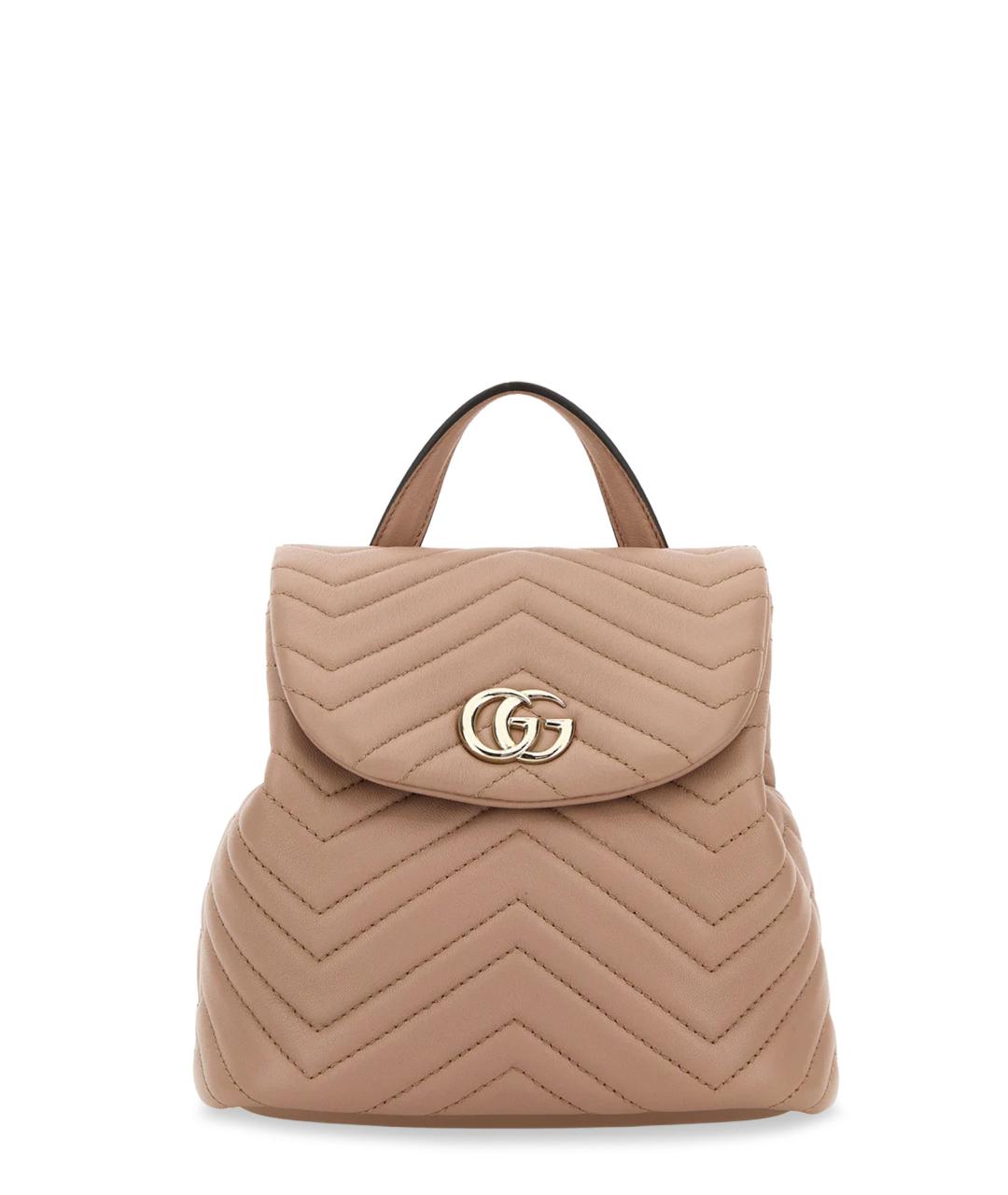 GUCCI Розовый кожаный рюкзак, фото 1