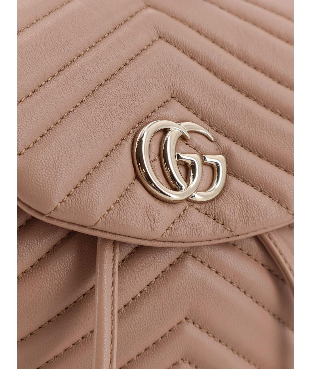 GUCCI Розовый кожаный рюкзак, фото 5