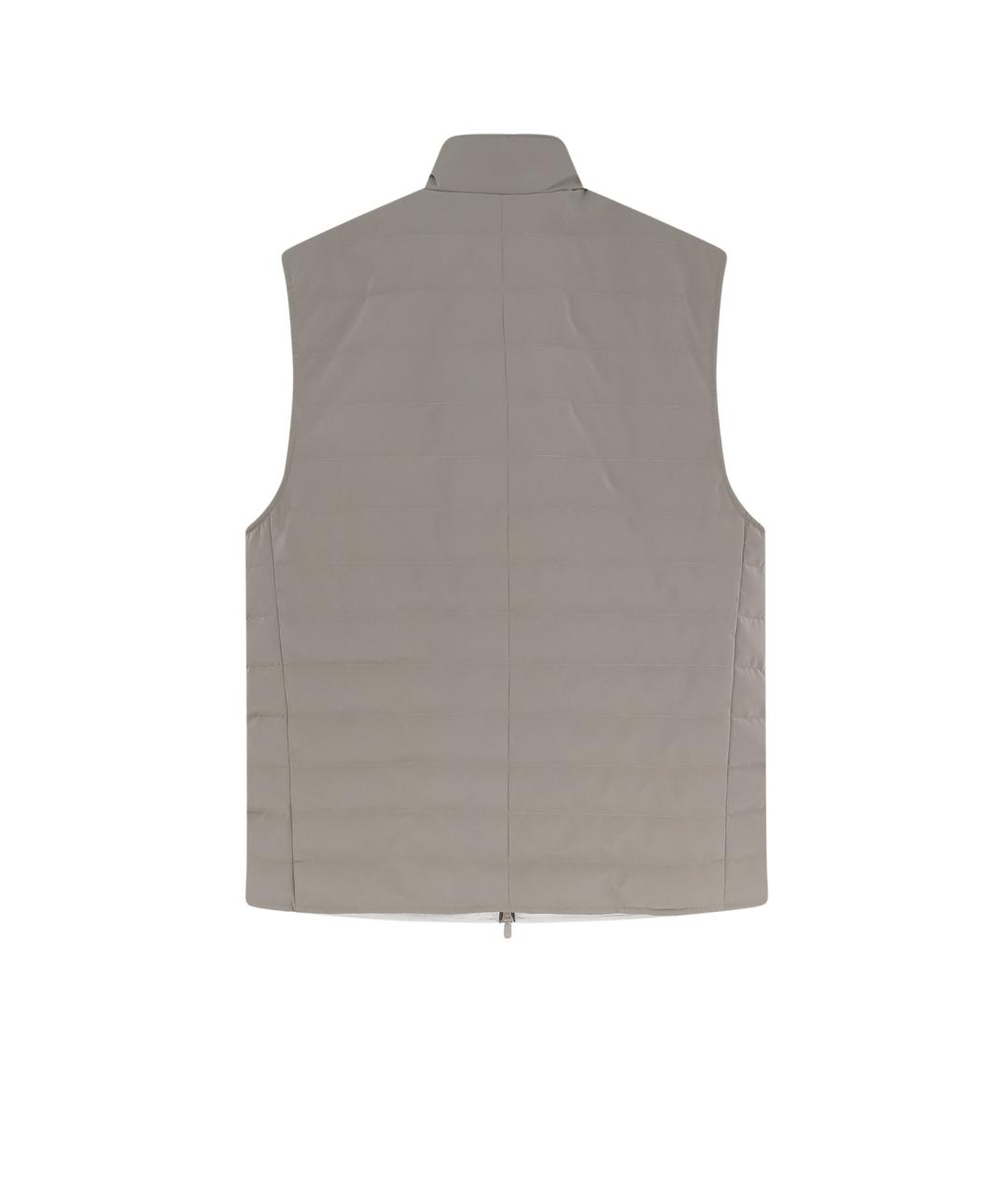 BRUNELLO CUCINELLI Серый полиэстеровый жилет, фото 2