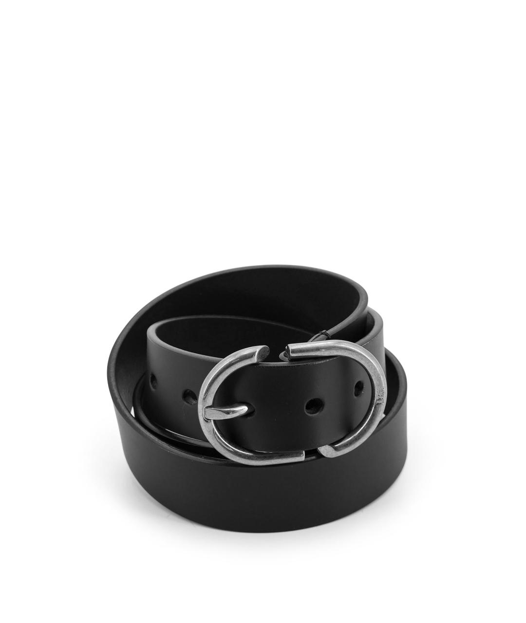 CHRISTIAN DIOR Черный кожаный ремень, фото 3