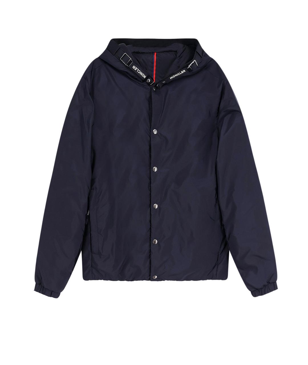MONCLER Темно-синяя полиамидовая куртка, фото 1
