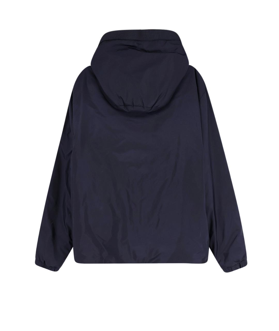 MONCLER Темно-синяя полиамидовая куртка, фото 2