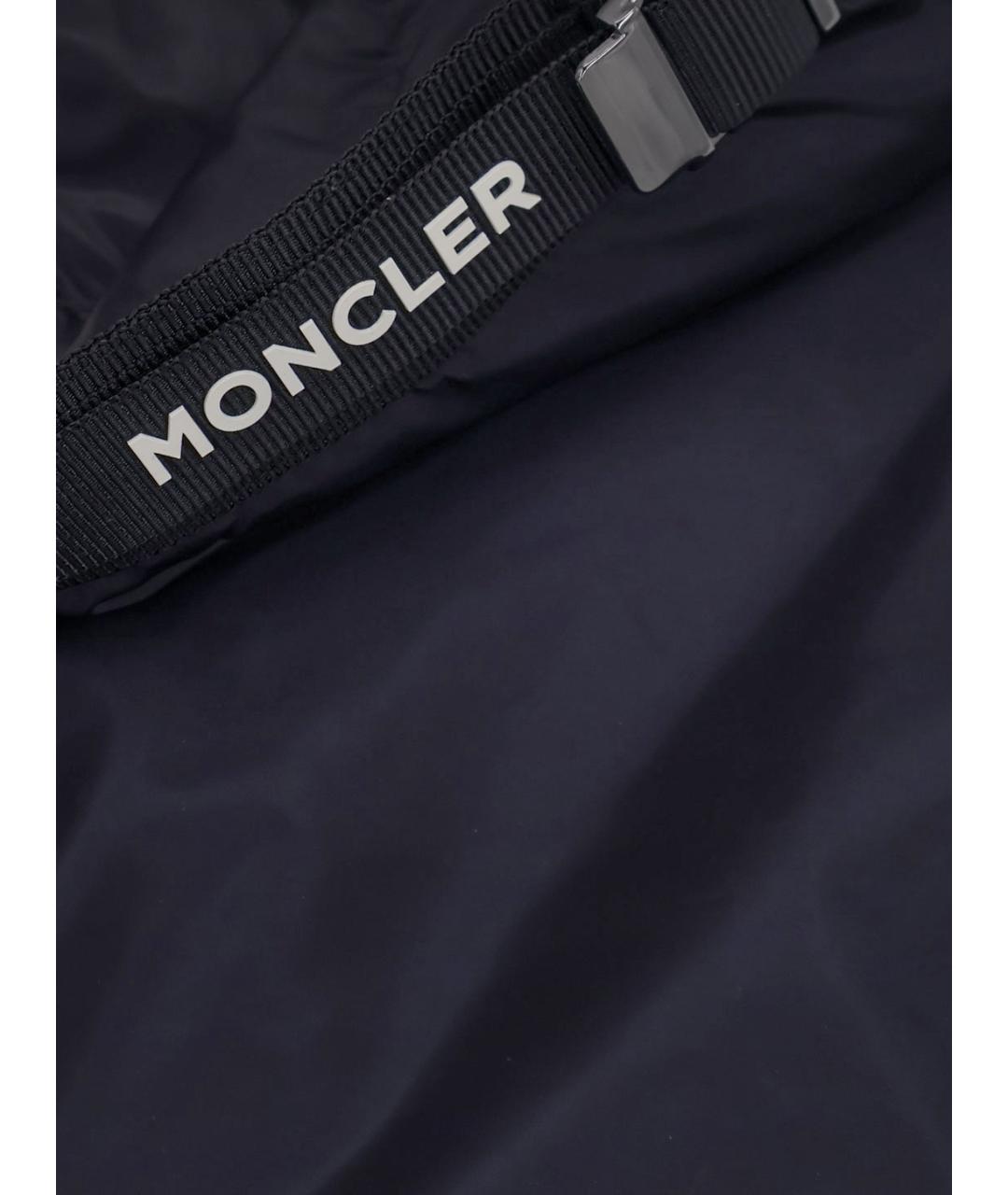 MONCLER Темно-синяя полиамидовая куртка, фото 3