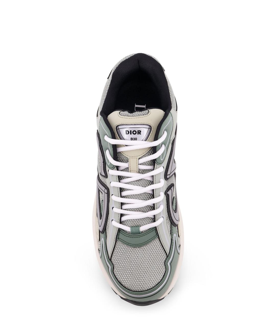CHRISTIAN DIOR Зеленые синтетические низкие кроссовки / кеды, фото 5