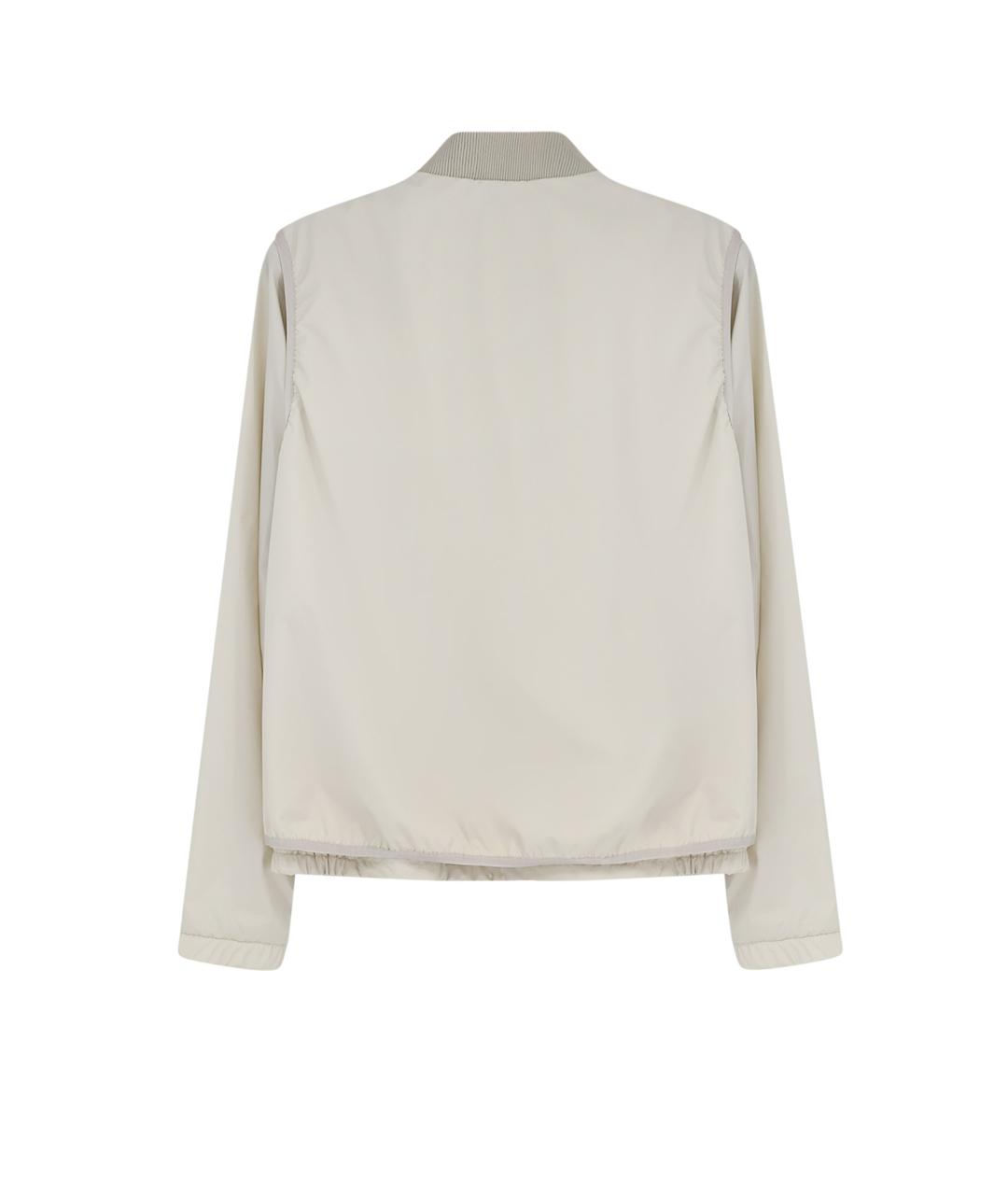 MONCLER Бежевая полиэстеровая куртка, фото 2