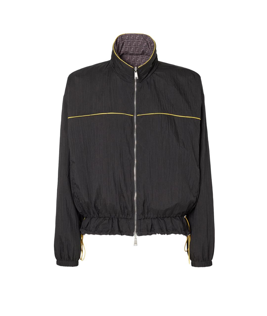 FENDI Черная синтетическая куртка, фото 1