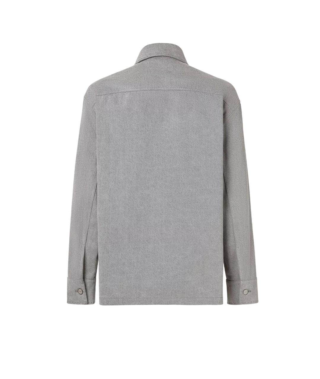 FENDI Серая хлопковая куртка, фото 2