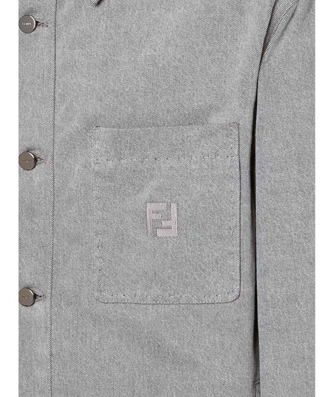 FENDI Серая хлопковая куртка, фото 3